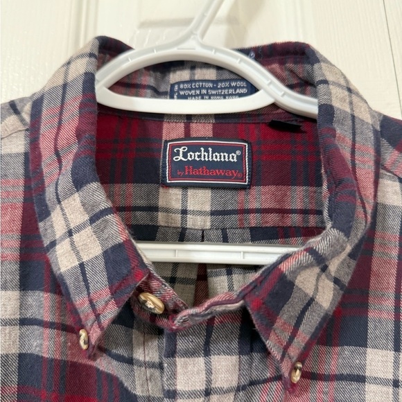 Lochlana By Hathaway Men’s Wool Blend Plaid Long Sleeve Button Up Shirt Size XL - Picture 9 of 11